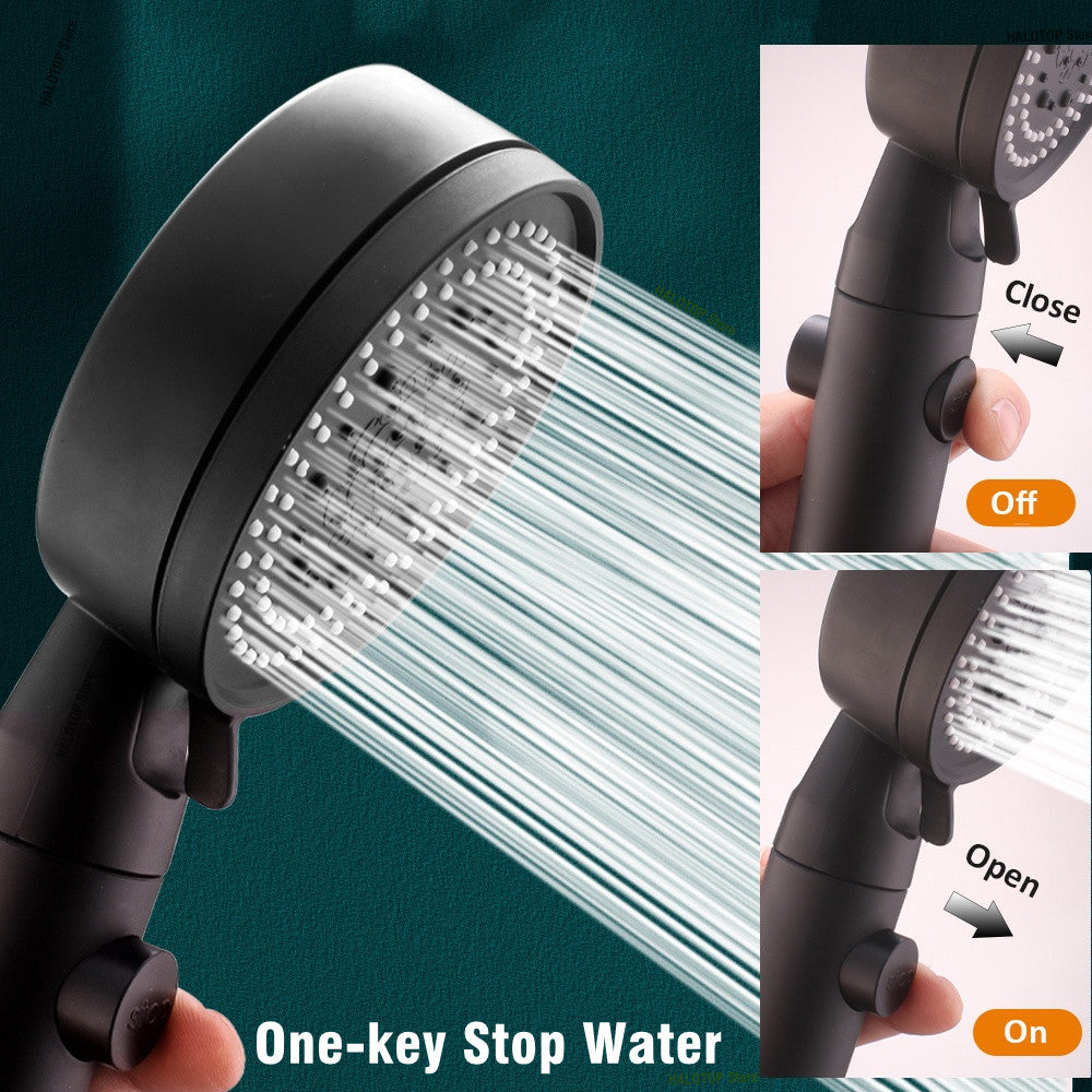 Pommeau de douche noir à Haute Pression
