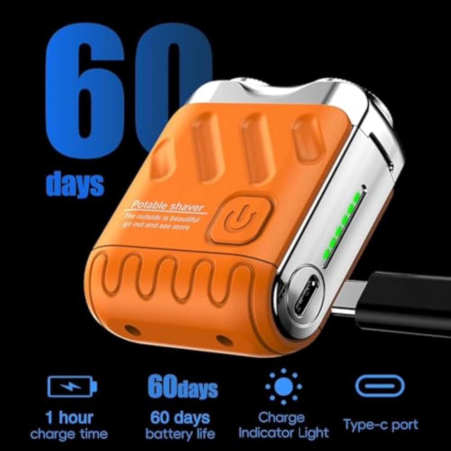 Mini Rasoir Électrique Portable à Double Anneau