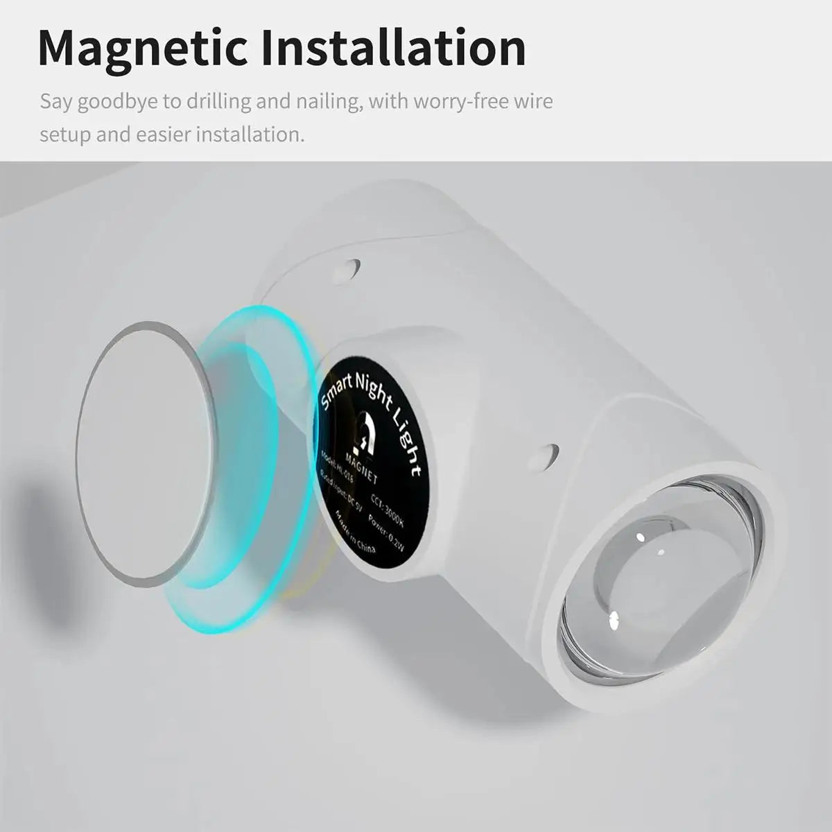 Veilleuse Led intelligente avec capteur de mouvement rechargeable