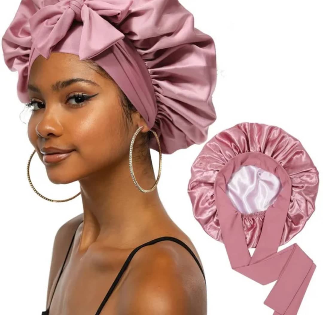 Bonnet en satin double face/ protège les cheveux/ pour dormir