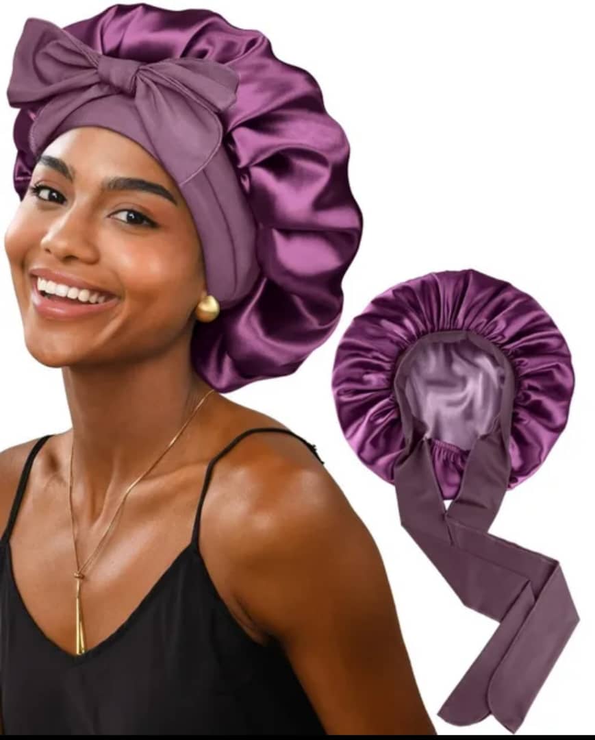 Bonnet en satin double face, protège les cheveux, pour dormir