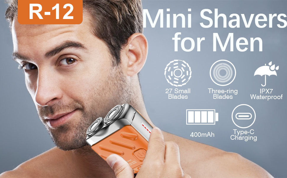 Mini Rasoir Électrique Portable à Double Anneau