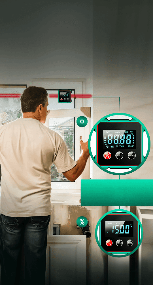 Inclinomètre Magnétique  Numérique Laser de Précision Ultime