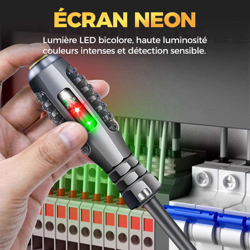 Tournevis Magnétique 2-en-1 - Détection de Tension Integrée avec 20 Embouts pour Réparations Précises