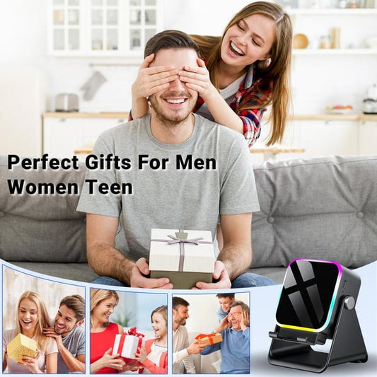 Enceinte Bluetooth à induction sans fil 5 en 1 avec support de téléphone ajustable