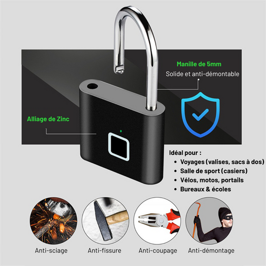 Cadenas Intelligents à empreintes digitales