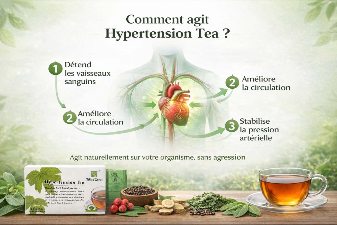 Thé aux herbes régulant la Tension et le Stress