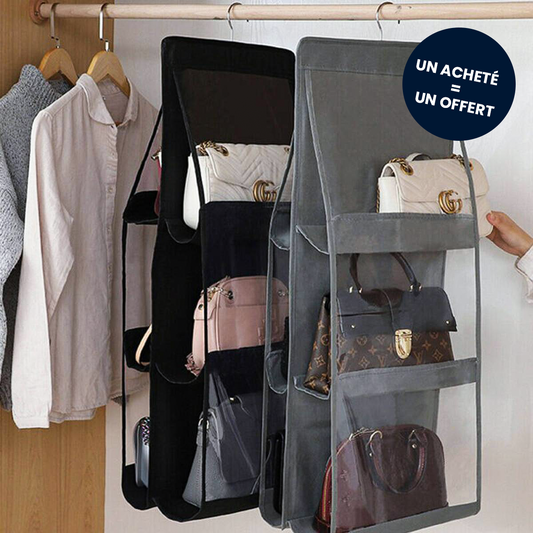Organisateur de Sac Suspendu💖08 Poches Transparentes Anti-Poussière, Gain de Place & Design Double Face