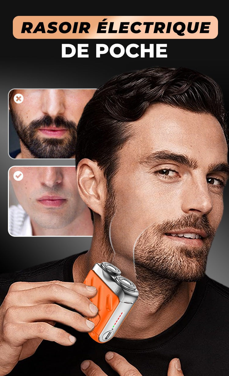 Mini Rasoir Électrique de Poche pour Hommes