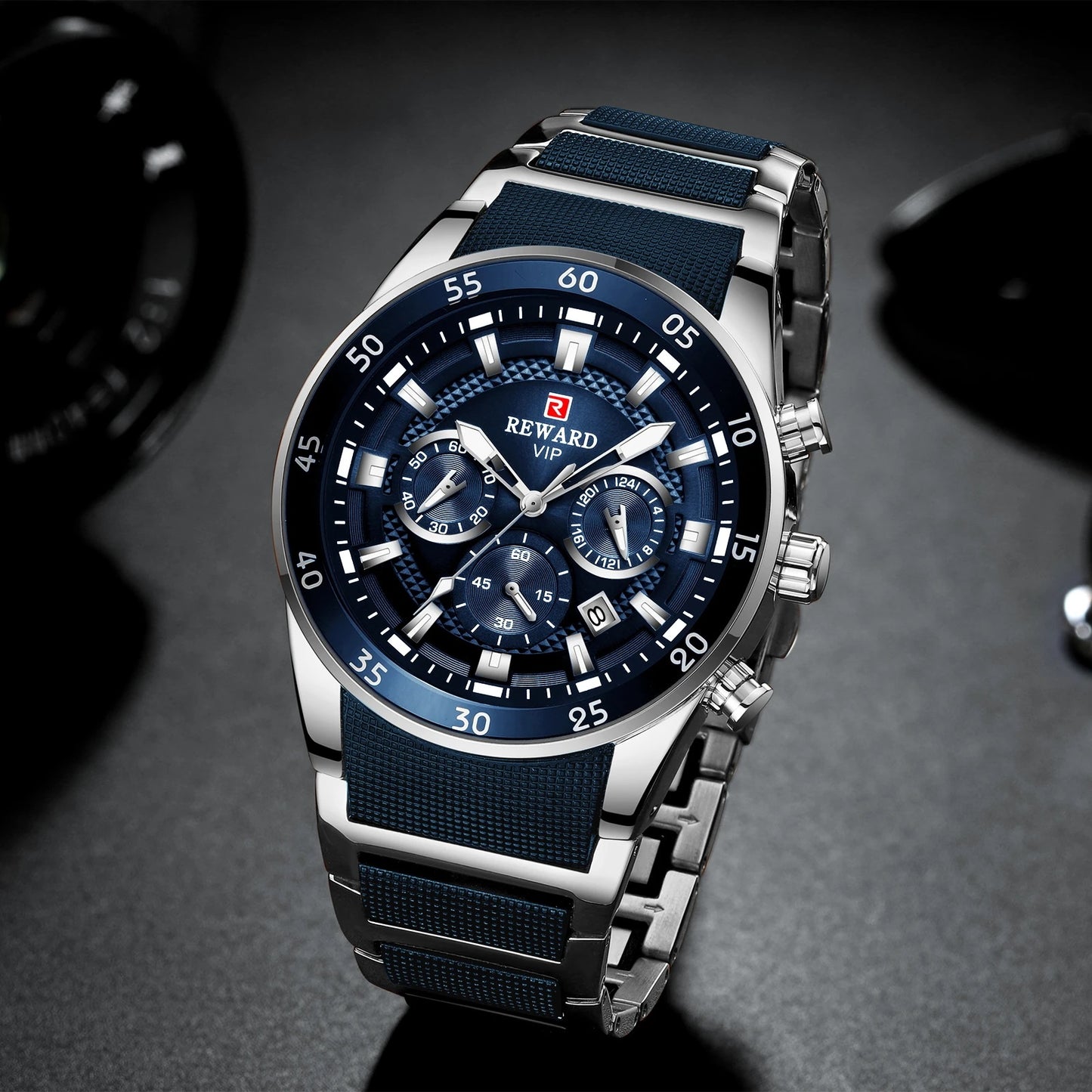 Montre de Luxe Multifoncion REWARD Authentique pour Homme