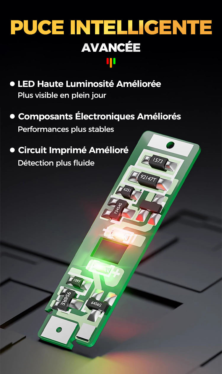Tournevis Magnétique 2-en-1 - Détection de Tension Integrée avec 20 Embouts pour Réparations Précises